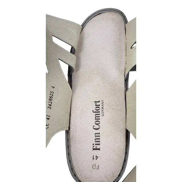 Finn Comfort Women's Gomera-S 82562 Taupe Leather German Sandals Size EU 41
