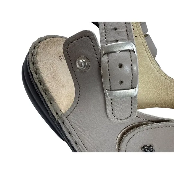 Finn Comfort Women's Gomera-S 82562 Taupe Leather German Sandals Size EU 41