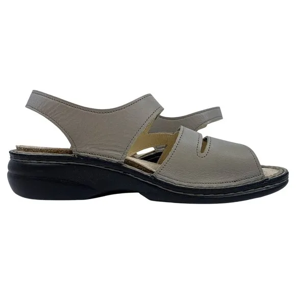 Finn Comfort Women's Gomera-S 82562 Taupe Leather German Sandals Size EU 41