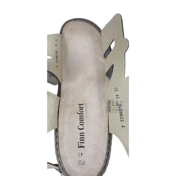 Finn Comfort Women's Gomera-S 82562 Taupe Leather German Sandals Size EU 41