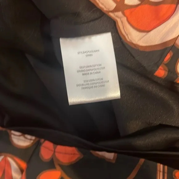 Floral Sleeveless Dress in Black and Orange NWT EVA FRANCO MEDIUM