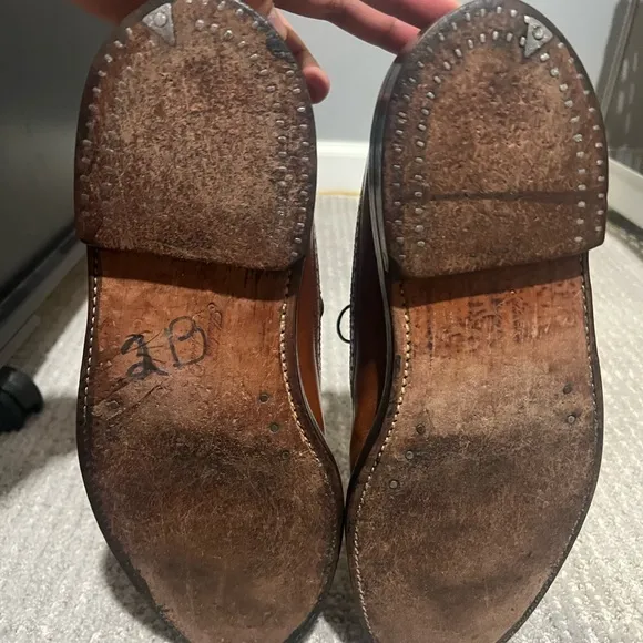 Florsheim Imperial 93602 Long Wing Bluchers Light Brown V-Cleat Size 9 3E