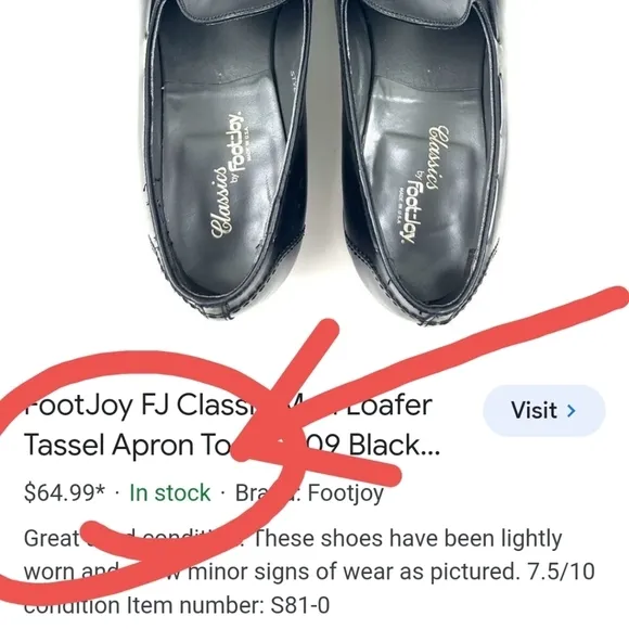 FootJoy Classic Leather Tassel Loafer Mens 10.5