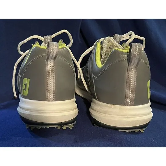 FootJoy FJ Mens Fury Size Size 11Gray‎ Green Leather Spiked Golf Shoes (b7#63