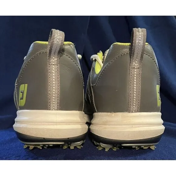 FootJoy FJ Mens Fury Size Size 11Gray‎ Green Leather Spiked Golf Shoes (b7#63