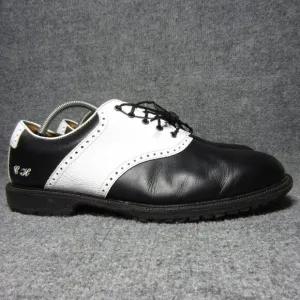 Footjoy Icon Spikeless Golf Shoes Mens Size 11 White Black Classic