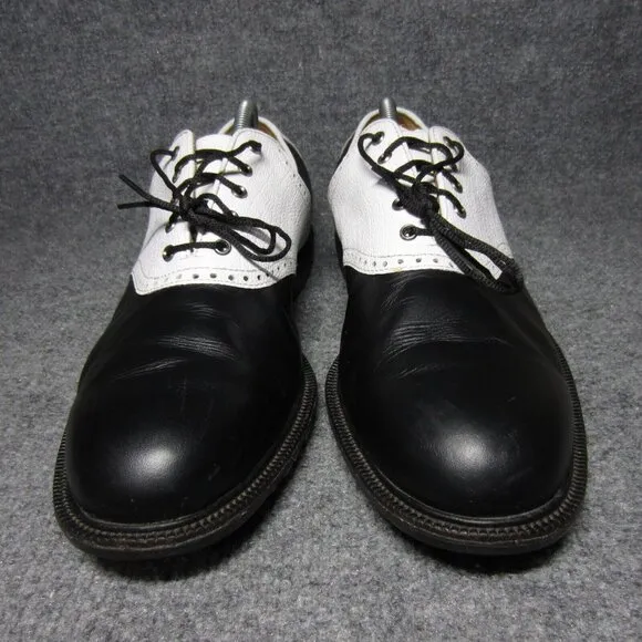 Footjoy Icon Spikeless Golf Shoes Mens Size 11 White Black Classic