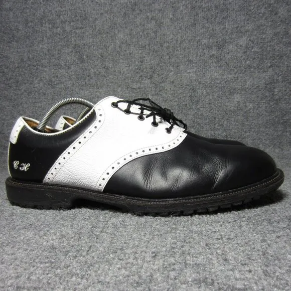 Footjoy Icon Spikeless Golf Shoes Mens Size 11 White Black Classic