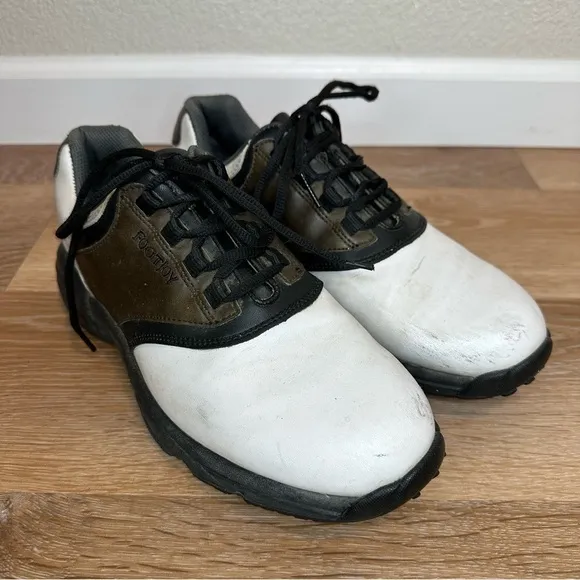 Footjoy Men's Size 8.5 Leather Colorblock Pattern Golf Shoes