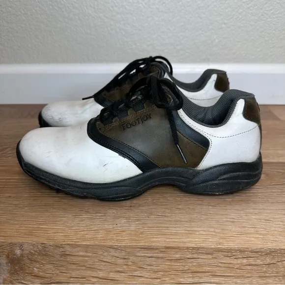 Footjoy Men's Size 8.5 Leather Colorblock Pattern Golf Shoes