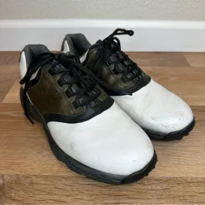 Footjoy Men's Size 8.5 Leather Colorblock Pattern Golf Shoes