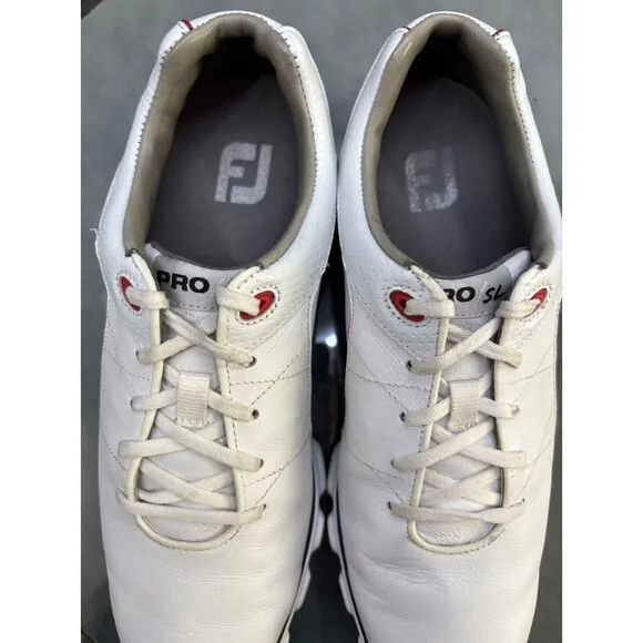 FootJoy Pro SL Men's Spikeless Golf Shoes Size 10.5 Leather White 53269