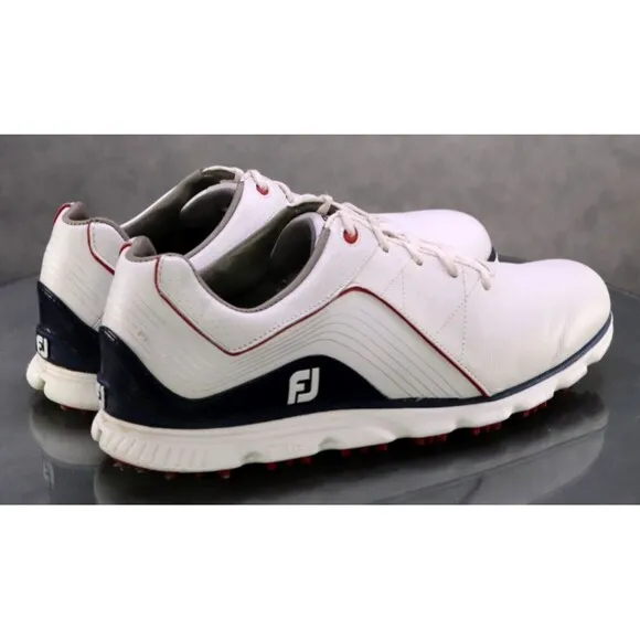 FootJoy Pro SL Men's Spikeless Golf Shoes Size 10.5 Leather White 53269