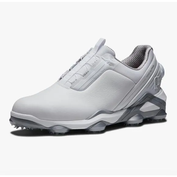FootJoy Tour Alpha BOA Golf Shoes White Gray Mens's 8.5W NIB