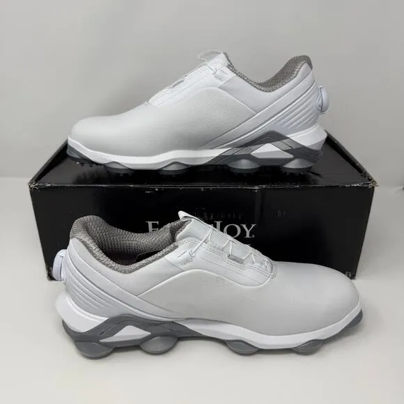 FootJoy Tour Alpha BOA Golf Shoes White Gray Mens's 8.5W NIB
