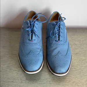 FootJoy Women's Sport Retro Blue Faux Leather Golf Shoes Size 8.5
