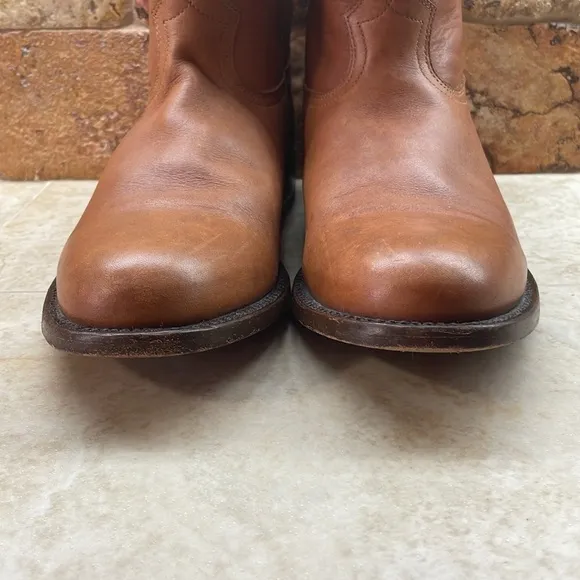 Forastero Men Boots Leather Texas Cowboy Made In Mexico Brown Size 8.5
