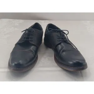 Freeman Shoes Men’s Size 12M  Black Cap Toe Hudson F220009 Memory Foam Derby