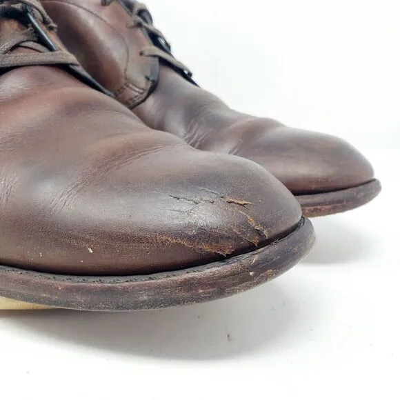 Frye Boots Mens 11.5 Walter Brown Chukka Lace Up Ankle Classic Shoes USA