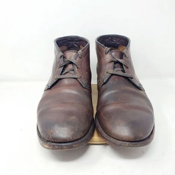 Frye Boots Mens 11.5 Walter Brown Chukka Lace Up Ankle Classic Shoes USA