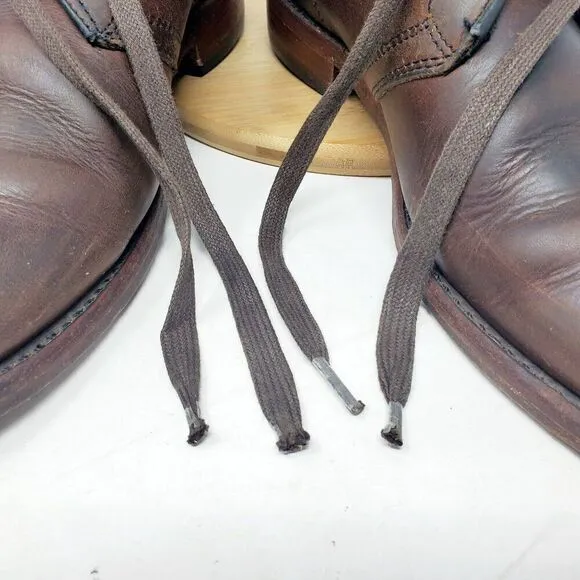 Frye Boots Mens 11.5 Walter Brown Chukka Lace Up Ankle Classic Shoes USA