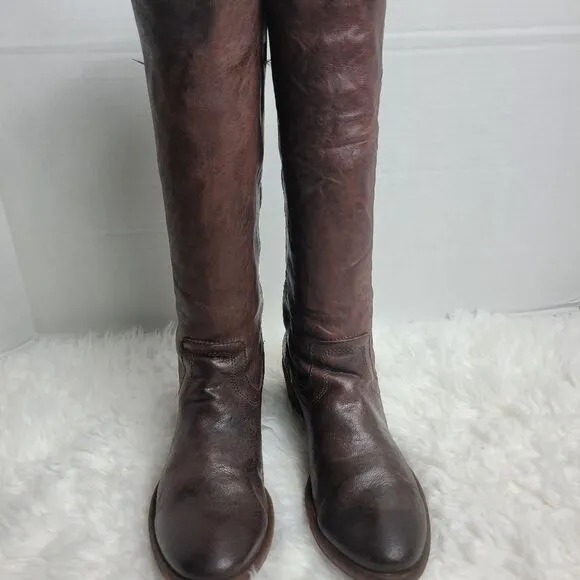 Frye Carson Womems Boots Size 6 B Tab Tall Charcoal Knee High Shoes