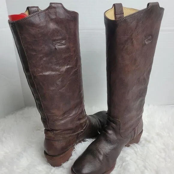 Frye Carson Womems Boots Size 6 B Tab Tall Charcoal Knee High Shoes