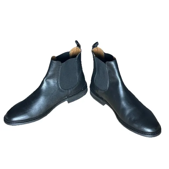 Frye Chelsea‎ Boots Men's Size 11.5 Black Leather Pull Tab EUC