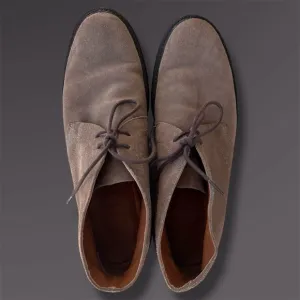 Frye Men Bowery Chukka Shoes 10 D 3480087 GRY High Rise Suede Boots EXCELLENT