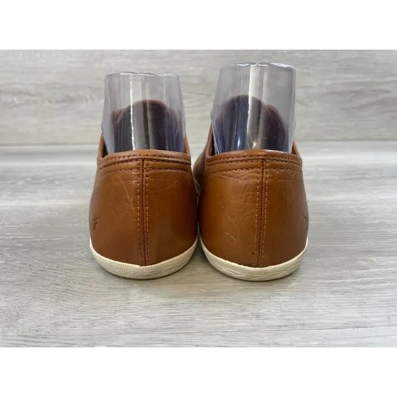 Frye Mindy Low-SVL 3471126 Women's US 9M Brown Leather Skateboard Sneaker Shoes