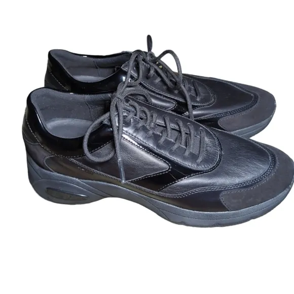 Geox Respira Italian Patent Leather Training Sneakers Size 10.5