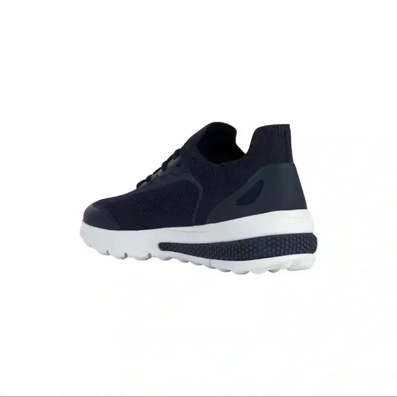 Geox Spherica Actif Men's Shoes Sneakers Sports Comfort Navy Blue Canvas Size 10