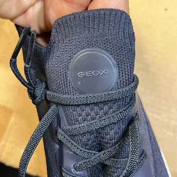 Geox Spherica Actif Men's Shoes Sneakers Sports Comfort Navy Blue Canvas Size 10