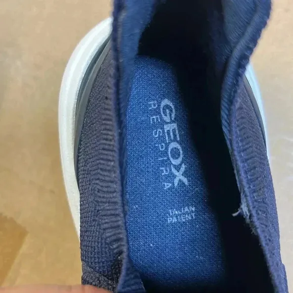 Geox Spherica Actif Men's Shoes Sneakers Sports Comfort Navy Blue Canvas Size 10