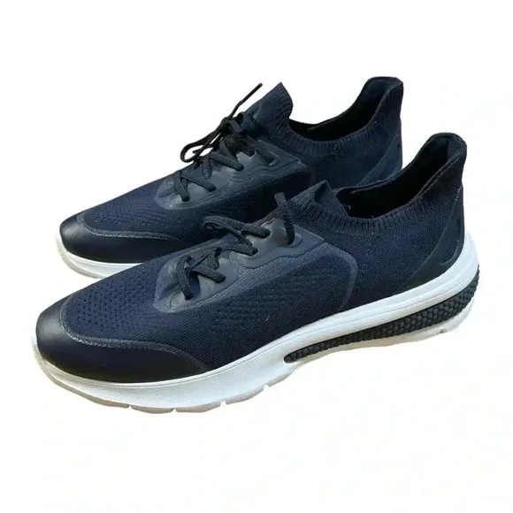 Geox Spherica Actif Men's Shoes Sneakers Sports Comfort Navy Blue Canvas Size 10