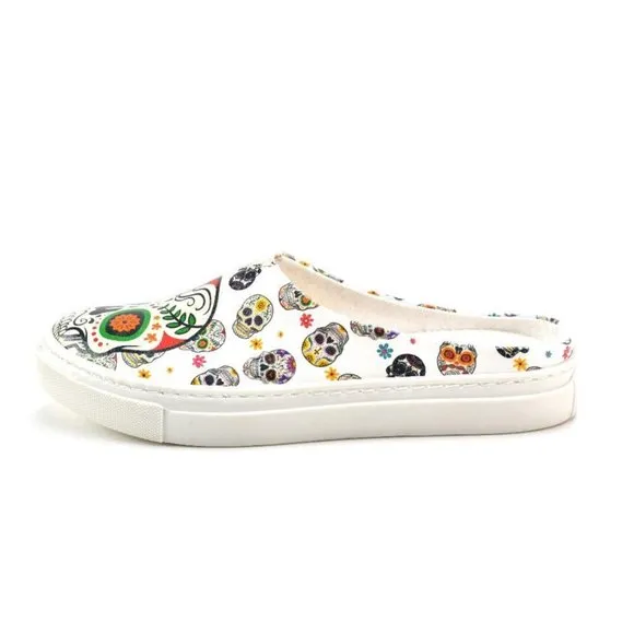 Goby Shoes - Day of the Dead Slippers - Calavera