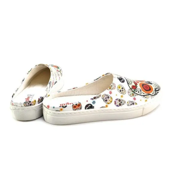Goby Shoes - Day of the Dead Slippers - Calavera