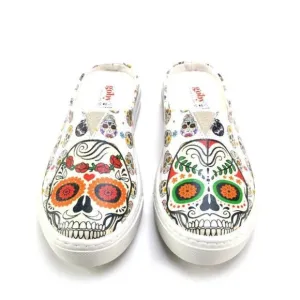 Goby Shoes - Day of the Dead Slippers - Calavera