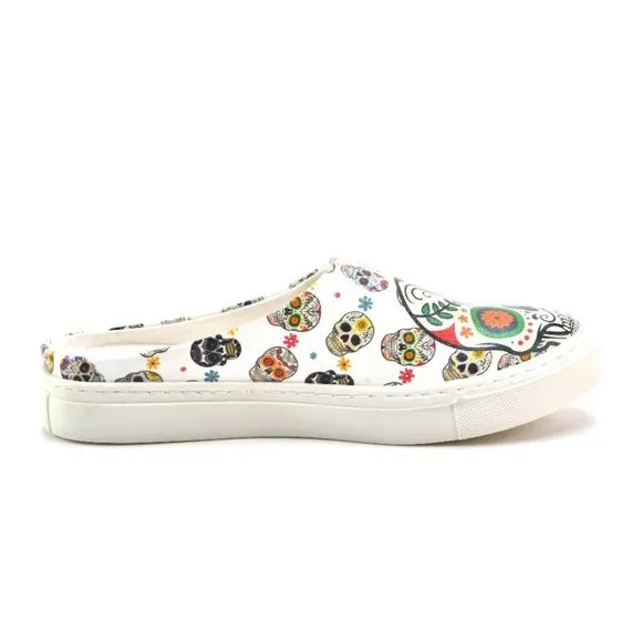 Goby Shoes - Day of the Dead Slippers - Calavera