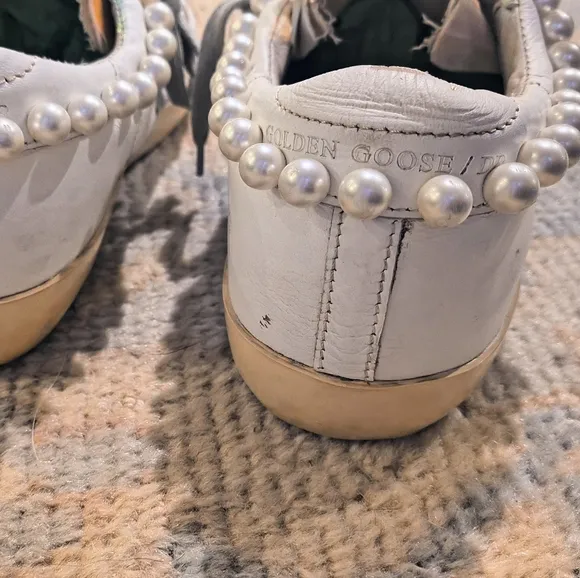 Golden Goose💯Pearly Necklace Iridescent Sneakers
