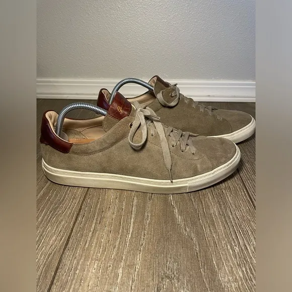 GOOD MAN Brand London Legend Sneakers Size 13 Taupe Suede Made In Italy