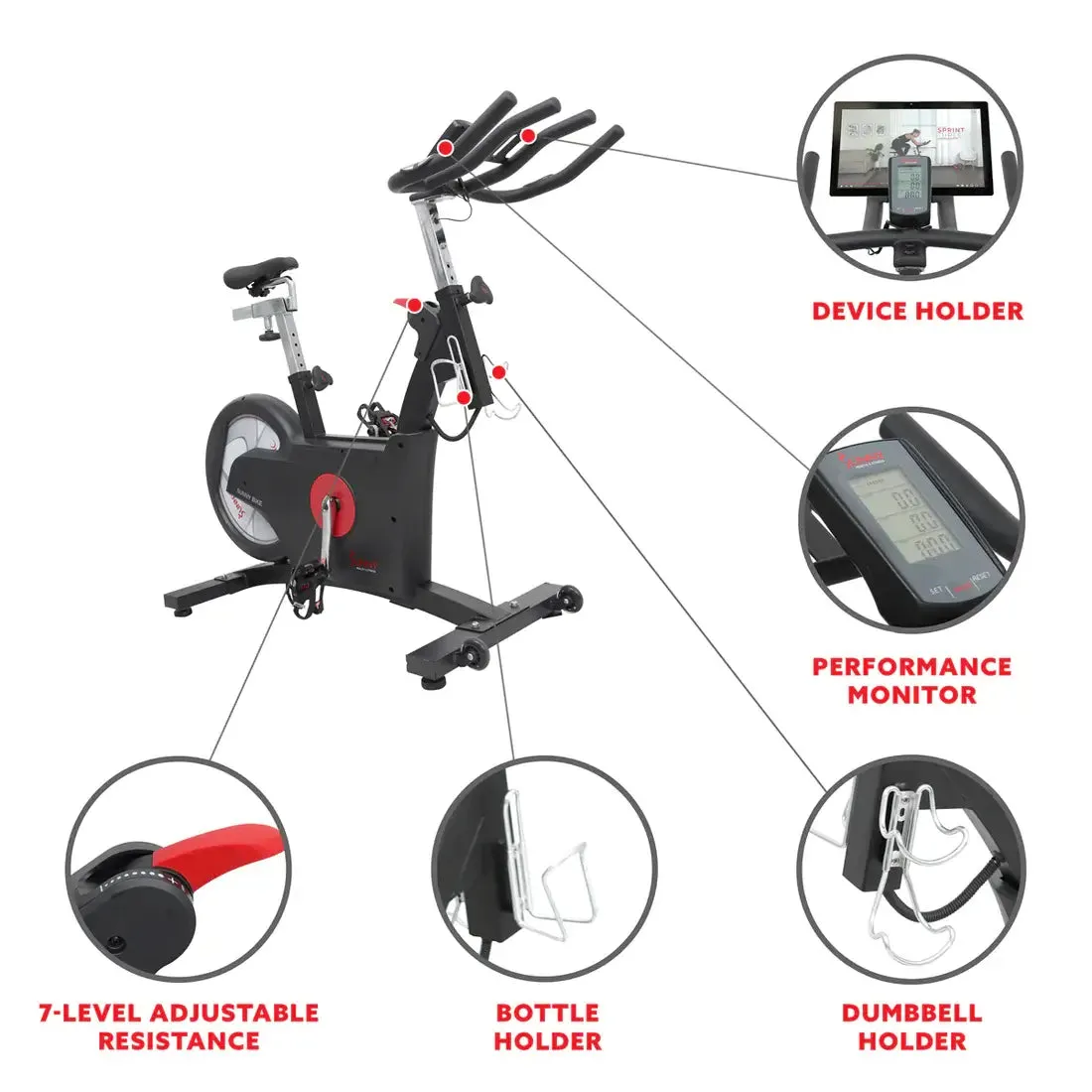 GP Pro Sun Kinetic Rear Flywheel Drive Indoor Cycling Bike - Lifetime warranty*