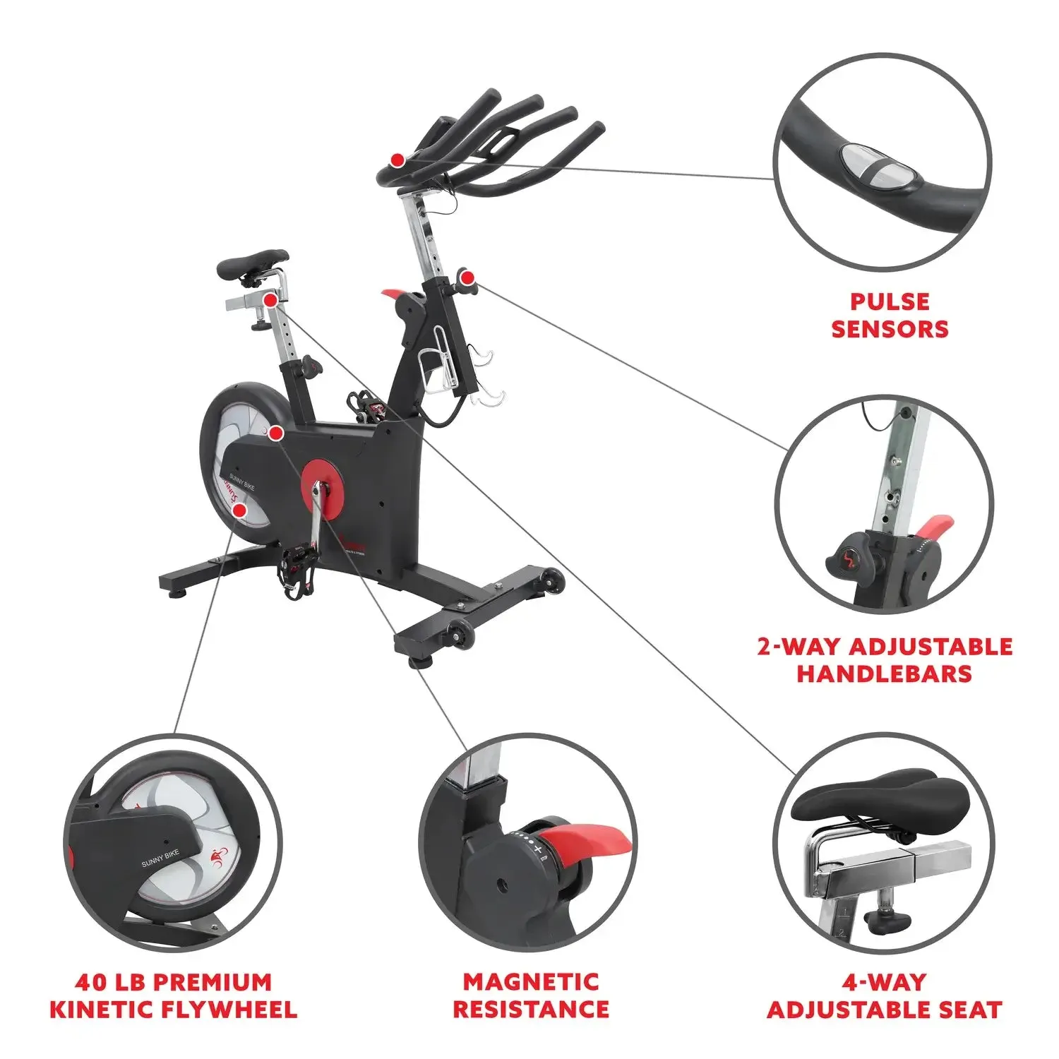 GP Pro Sun Kinetic Rear Flywheel Drive Indoor Cycling Bike - Lifetime warranty*