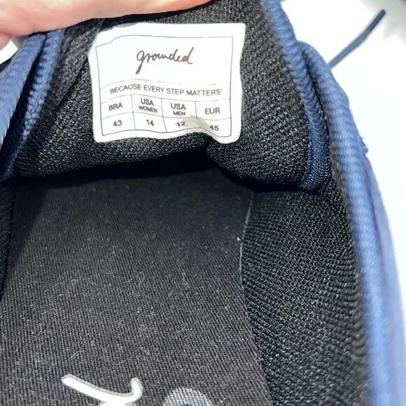 GROUNDED PEOPLE Navy Blue Campinas Vegan Lo Top Sneaker-12 NEW!