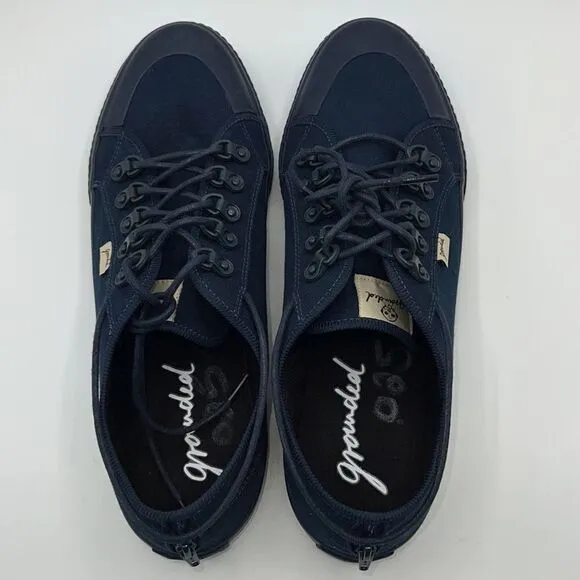 GROUNDED PEOPLE Navy Blue Campinas Vegan Lo Top Sneaker-12 NEW!