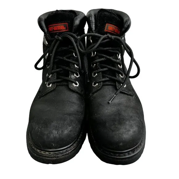 Harley Davidson Biker Boots size 8.5 Men Suede Leather Hiking Shoe Motorcycle