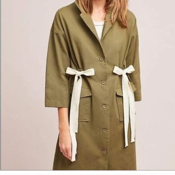 Haryln utility coat olive green size large