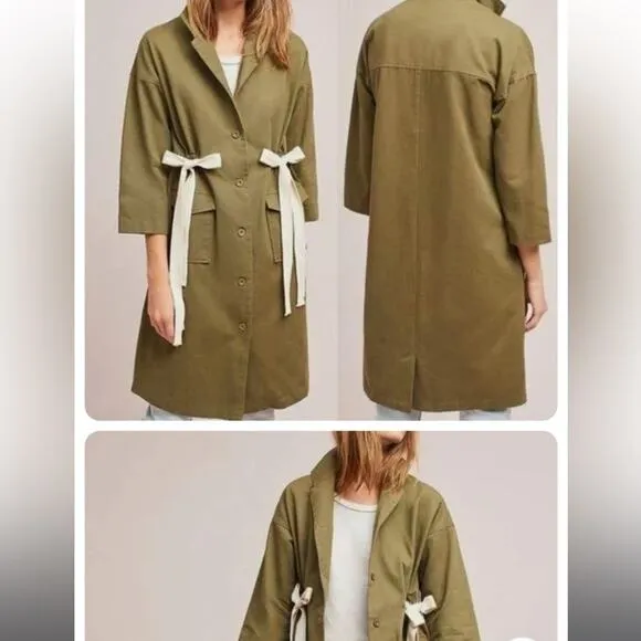 Haryln utility coat olive green size large
