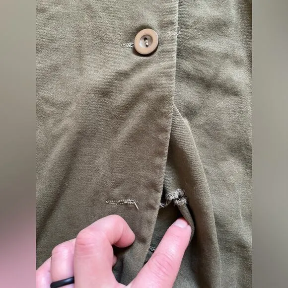 Haryln utility coat olive green size large