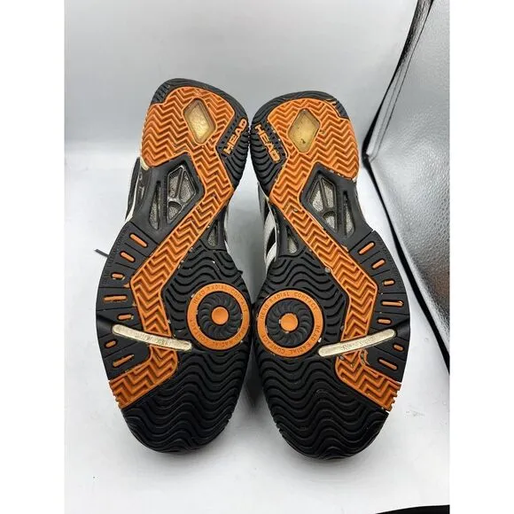 Head Speed Pro II Men's‎ Shoes Size 8 Lite Indoor Tennis Black/White/Orange